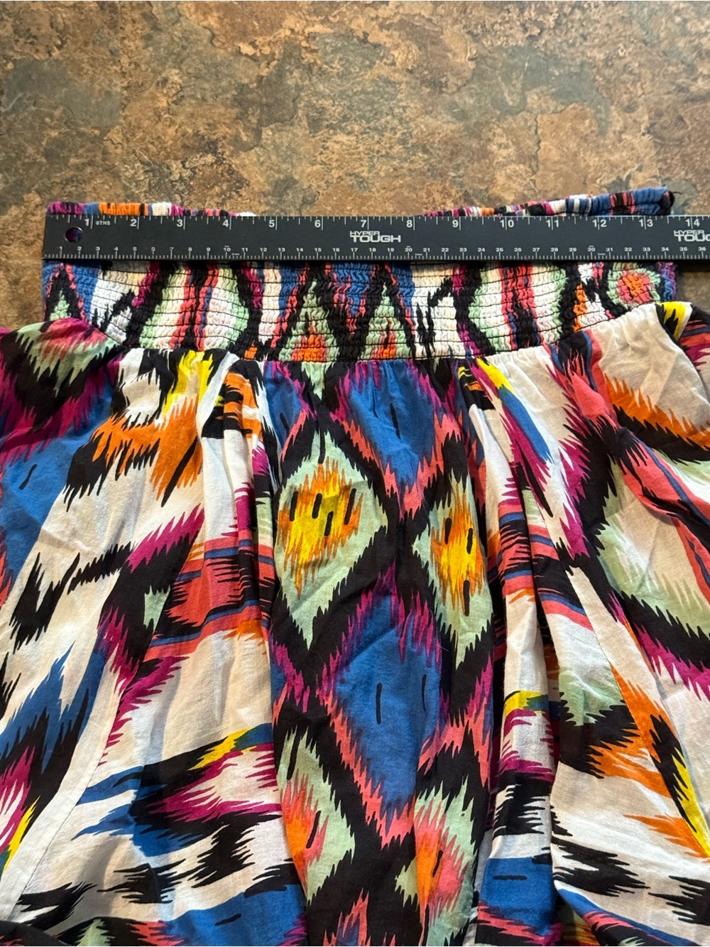 Chelsea & Theodore Bright Multi-Color Aztec Circle Skirt Women's Medium Stretch - Picture 3 of 6